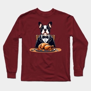 French Bulldog Thanksgiving Long Sleeve T-Shirt